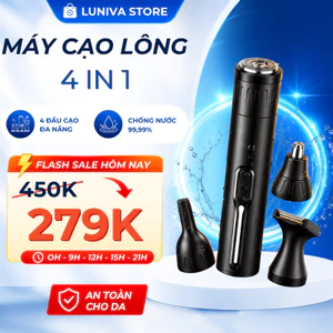 Máy Cạo Lông Mini Không Đau Tẩy Lông Mặt Lông Nách Bikini Vùng Kín An Toàn Cho Nam Nữ Đa Năng 4 In 1