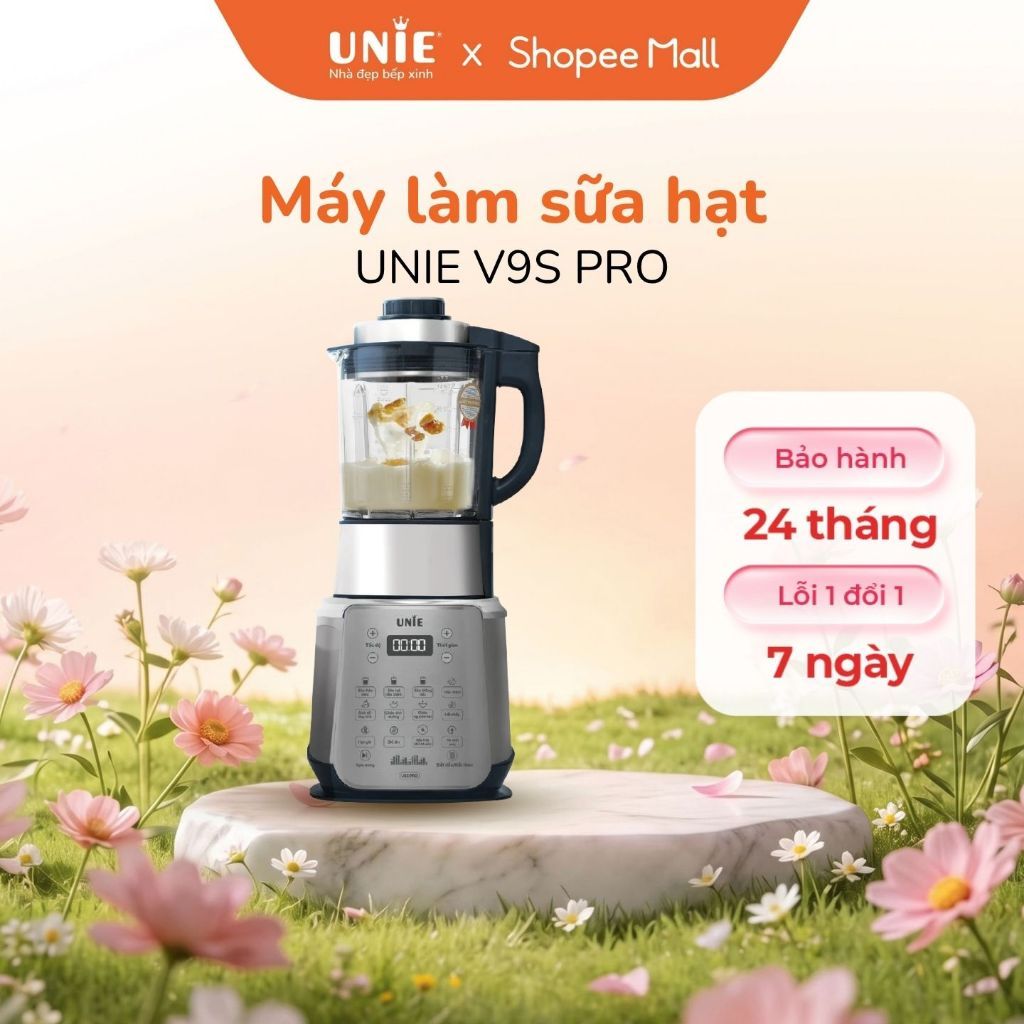 [FS] Máy làm sữa hạt Unie V9S PRO, xay nấu đa năng, dung tích 1.75L, động cơ thế hệ mới xay siêu mịn