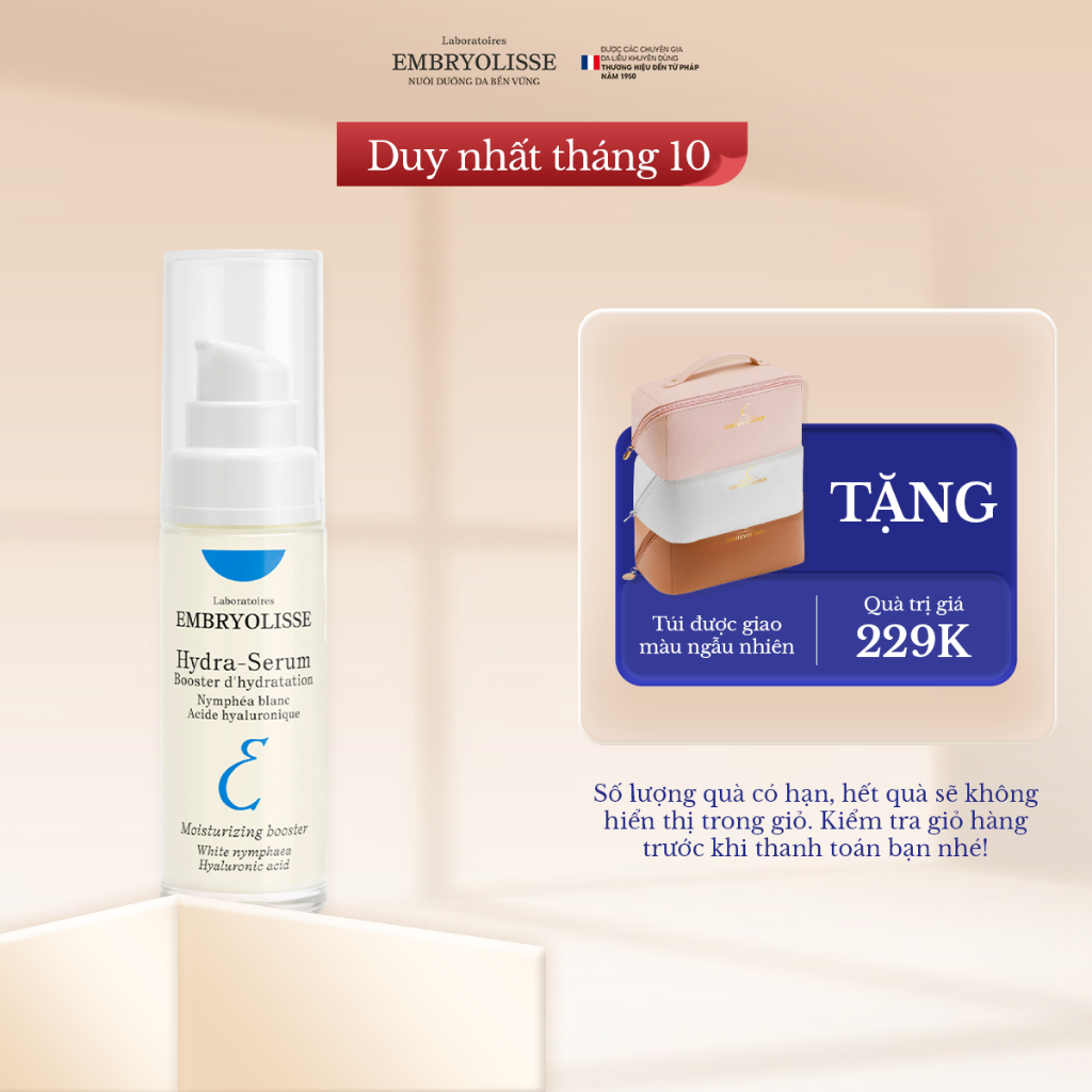 [DATE: 2/2029] Serum double HA cấp ẩm đa tầng Embryolisse Hydra Serum 30ml