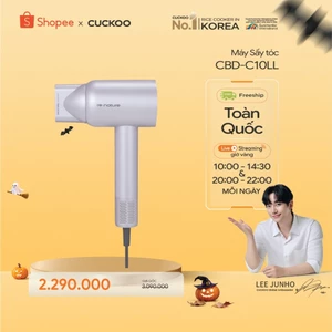 Máy sấy tóc ion âm CUCKOO CBD-C10LL- động cơ BLDC- công suất 1600W- 3 cấp độ gió- 5 cấp độ nhiệt - chăm sóc tóc mỗi ngày