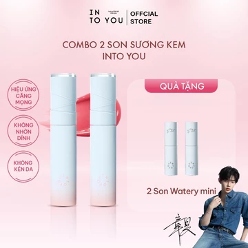 [LIVE] COMBO Son Tint Watery INTO YOU chất son tint lì mịn mướt môi, lâu trôi, không gây khô môi 3g
