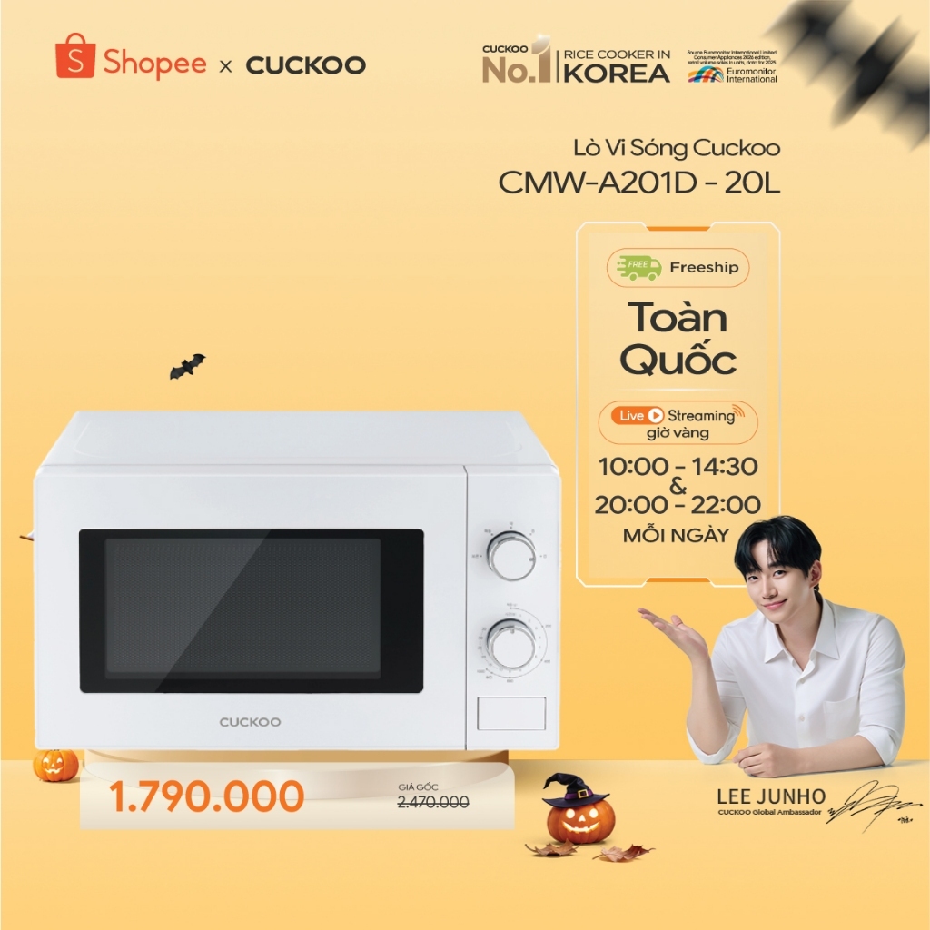 Lò vi sóng Cuckoo 20 lít CMW-A201D - Hàng chính hãng - Chất lượng Hàn Quốc