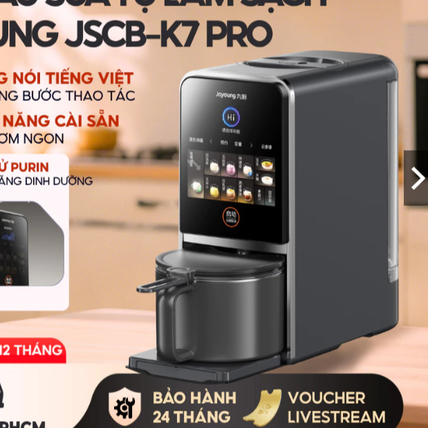 (Nhắn tin giảm giá)Máy nấu sữa hạt khử purin làm sạch tự động JSCB-K7 PRO - BH 2 năm