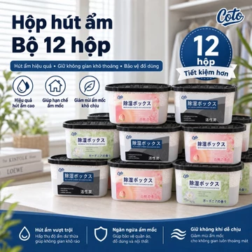 Hộp hút ẩm khử mù đào trắng tự nhiên không mùi hóa học không gây dị ứng hút ẩm tốt chống ẩm mốc thay lõi được