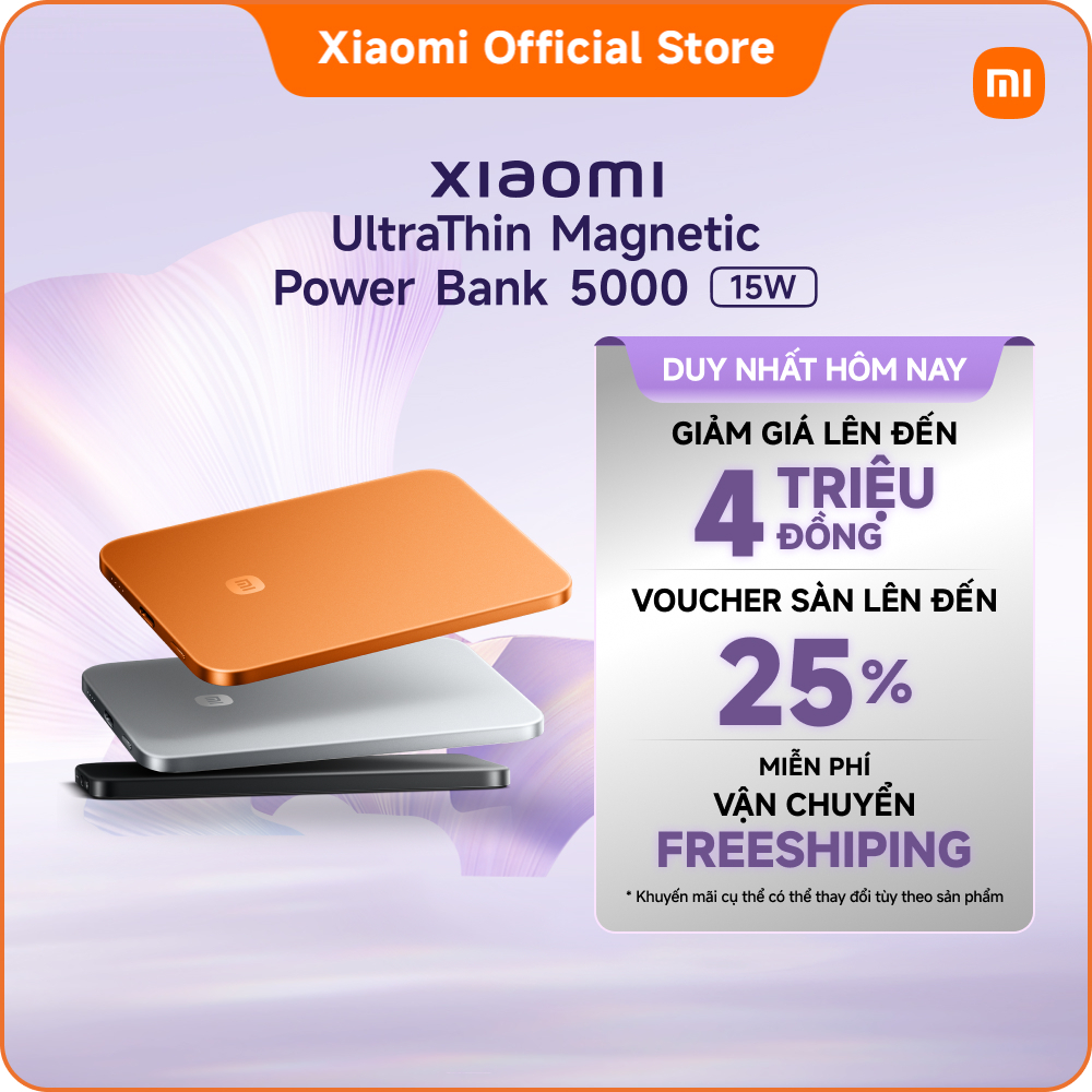 Sạc dự phòng Xiaomi UltraThin Magnetic Power Bank 5000 15W | Bảo vệ sạc quá mức | Bảo vệ chống quá nhiệt