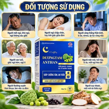 DƯỠNG TÂM AN THẦN 30 VIÊN – CÔNG THỨC THẢO MỘC HỖ TRỢ GIẤC NGỦ, DƯỠNG TÂM AN THẦN