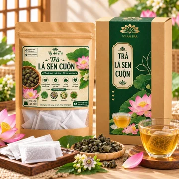 [TRÀ LÁ SEN CUỘN] Trà Túi Lọc Lá Sen Cuộn-Hỗ Trợ Giấc Ngủ Ngon Giảm Căng Thẳng Vị Thanh Dịu Thơm Tự Nhiên|Vy An Trà