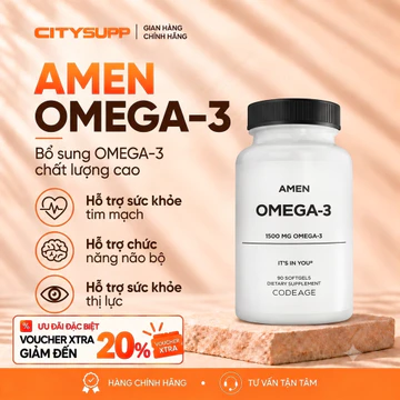 Viên Uống Dầu Cá Amen Omega 3 (90 Viên) Dầu Cá Cao Cấp Tinh Khiết | CitySupp