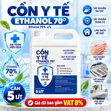 [Cồn 70 độ] Cồn Y tế Sát Khuẩn Ethanol Can 5L, 10L, 20L, 30L, Cồn 70 độ,
