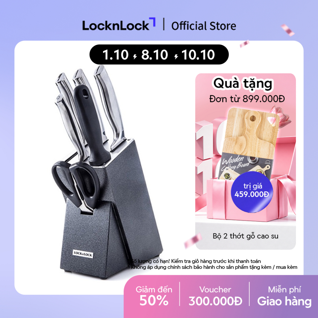 Bộ Dao 7 Món Lock&Lock - Đen CKK301
