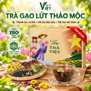 [Mua 30 tặng 10] Trà Gạo Lứt Đậu Đen 9 Vị - Hỗ trợ bồi bổ và khí huyết lưu thông,da mịn màng - Tiệm Trà Việt
