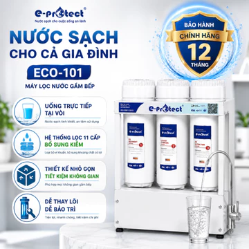 Máy lọc nước RO gầm tủ bếp Eprotect Eco 101 Uống trực tiếp tại vòi bảo hành chính hãng 12 tháng