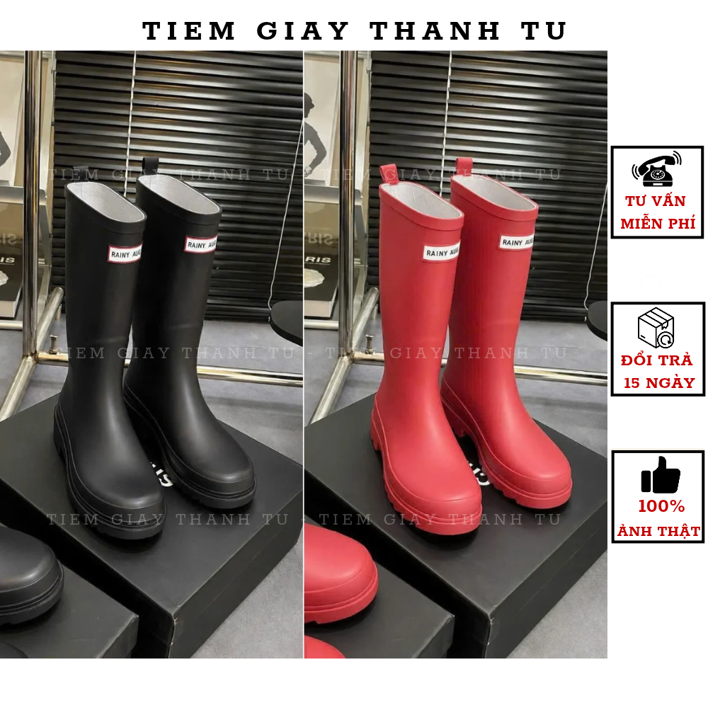 YT536 [TIEMGIAYTHANHTU] Bốt cao su RAINT AUG Cổ Lỡ Cao Cấp – Phong Cách Thời Trang Hàn Quốc