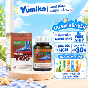 [CHÍNH HÃNG] Viên Uống Hỗ Trợ Gout VieGus TW3 Thảo Dược Hỗ Trợ Giảm Acid Uric Giảm Đau Nhức Xương Khớp Lọ 30 Viên