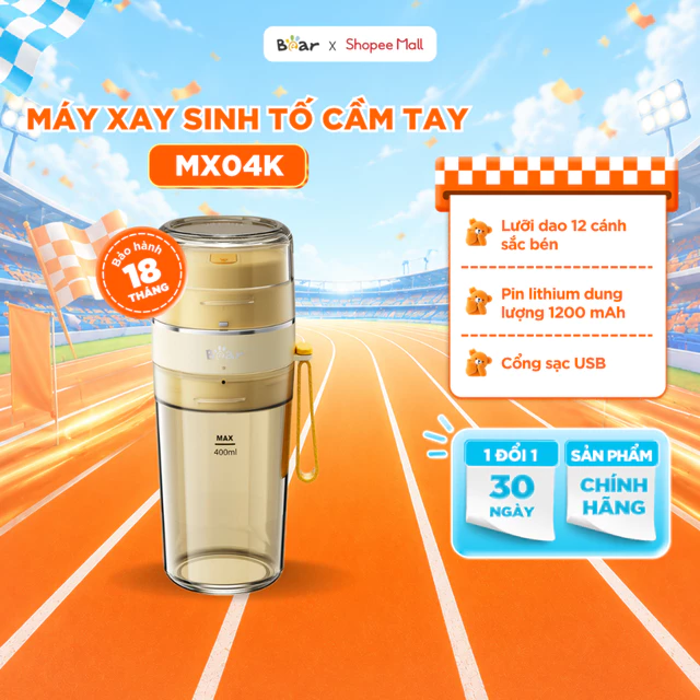 Máy Xay Sinh Tố BEAR Máy Xay Sinh Tố Cầm Tay Máy Xay Máy Xay Cầm Tay Máy Xay Đa Năng Máy Xay Sinh Tố Mini - SB-MX04K
