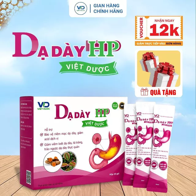 Dạ Dày HP Việt Dược hỗ trợ giảm ợ chua, trào ngược, đau rát dạ dày
