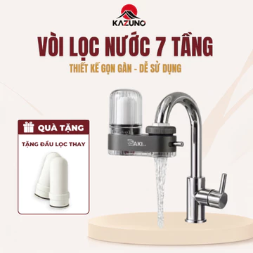 Lọc Nước Gắn Vòi KAZUNO , Đầu Lọc Nước Gia Đình, Lõi Lọc Thay Thế Tiện Lợi, Hỗ Trợ Giữ Cặn Bẩn Trong Nước Sinh Hoạt