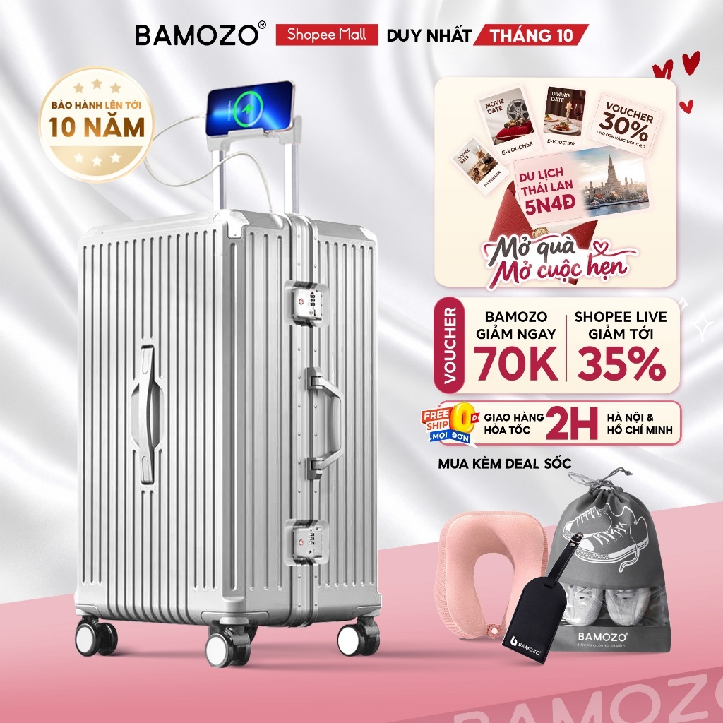 Vali Bamozo Khung Nhôm Ultrapack Size 22/24/28 Cao Cấp Tăng Sức Chứa Hành Lý_ULTRAPACK