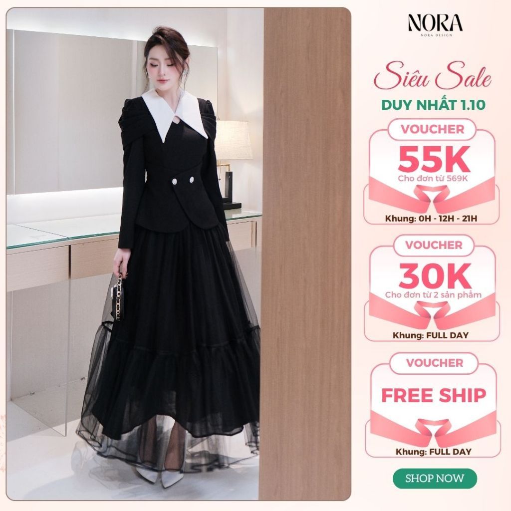 Set Váy Thiết Kế Sang Chảnh NORA, Áo Chéo Rubi Cao Cấp, Chân Váy Lót Nhuyễn Dày Dặn Thời Trang Công Sở A1054 - CV1039