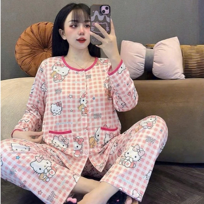 40 mẫu đồ bộ pijama tay dài lụa latin mềm mịn mát , đồ bộ nữ hot trend, pijama nữ giá rẻ tận xưởng freeship, đồ bộ nữ