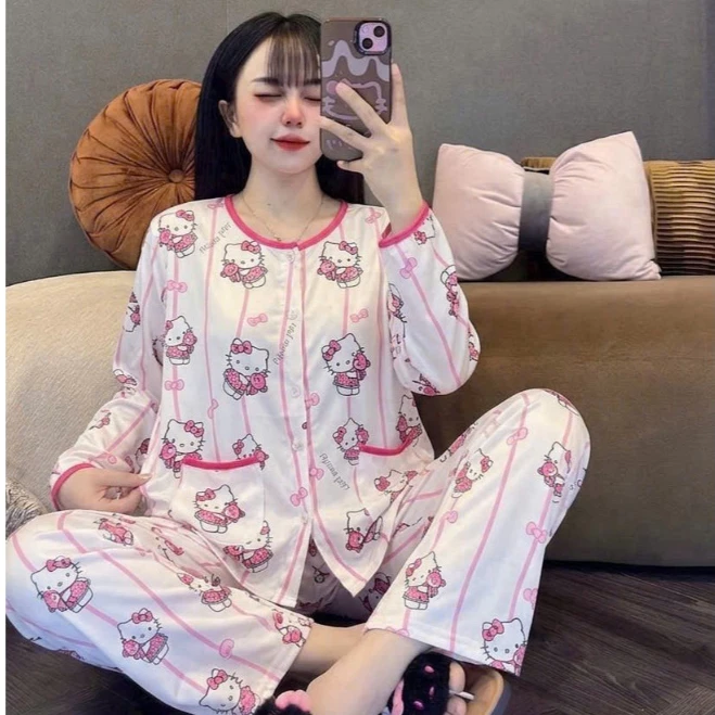 40 mẫu đồ bộ pijama tay dài lụa latin mềm mịn mát , đồ bộ nữ hot trend, pijama nữ giá rẻ tận xưởng freeship, đồ bộ nữ
