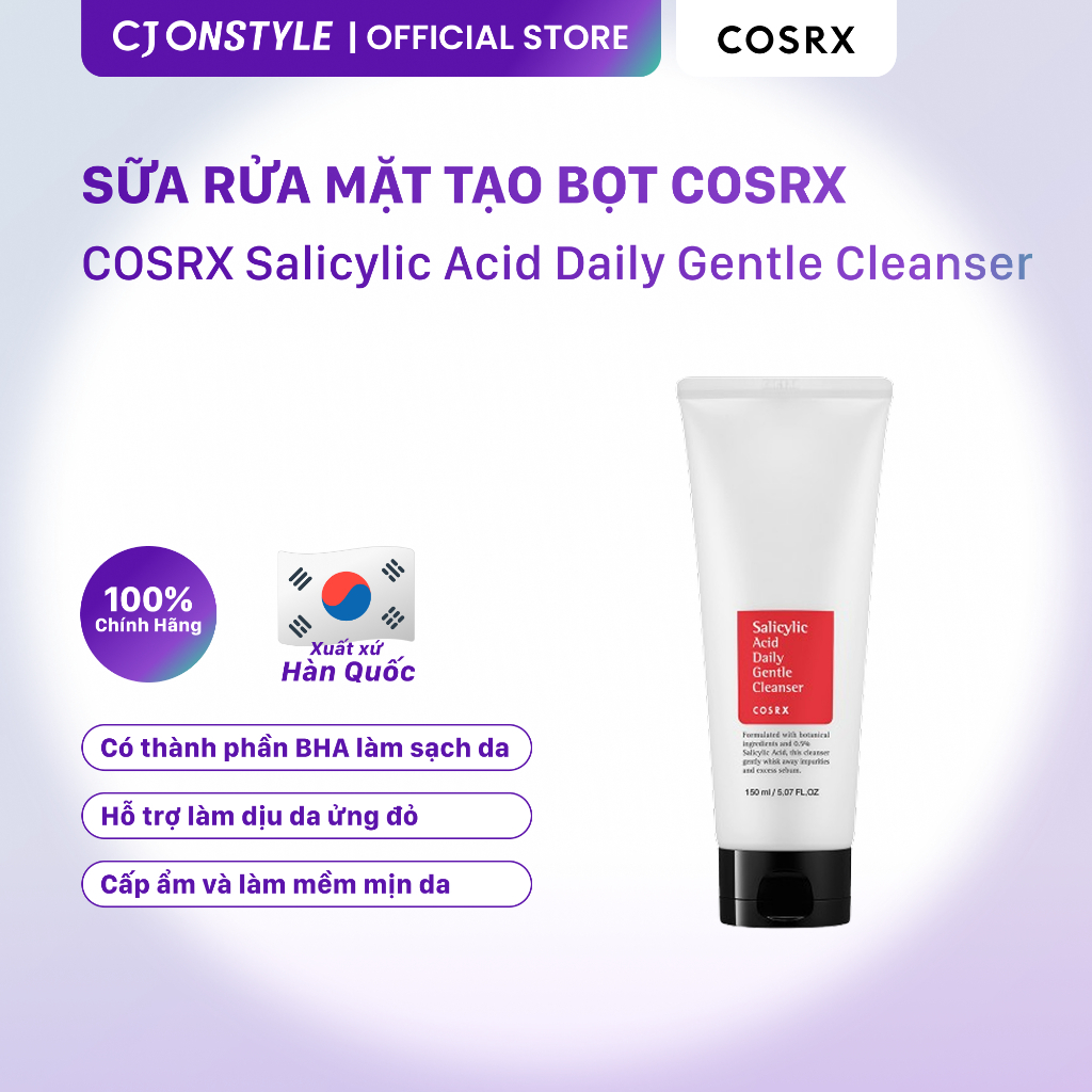 Sữa rửa mặt Cosrx làm sạch sâu và dưỡng ẩm da 150ml