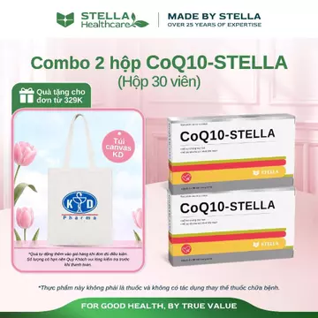 [Chính hãng] Combo 2 Viên uống hỗ trợ bổ tim mạch CoQ10 STELLA, tăng cường sức khoẻ, chống oxy hoá (30 viên)