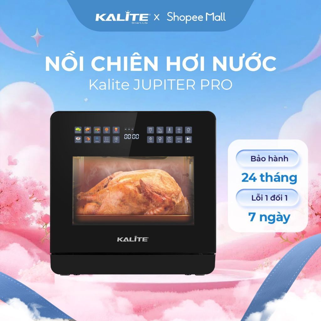 Nồi Chiên Hơi Nước KALITE JUPITER PRO 18L - Công Suất 1600W - Dải nhiệt 30–230°C - Công Nghệ 3S Siêu Tốc
