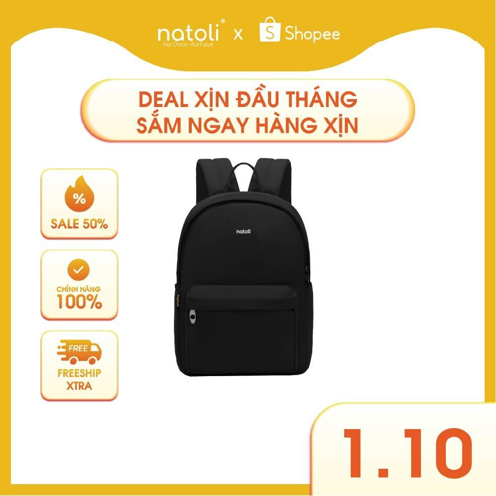 Balo đi học nam nữ thương hiệu NATOLI nhiều ngăn chống nước tốt - Basic Backpack B2