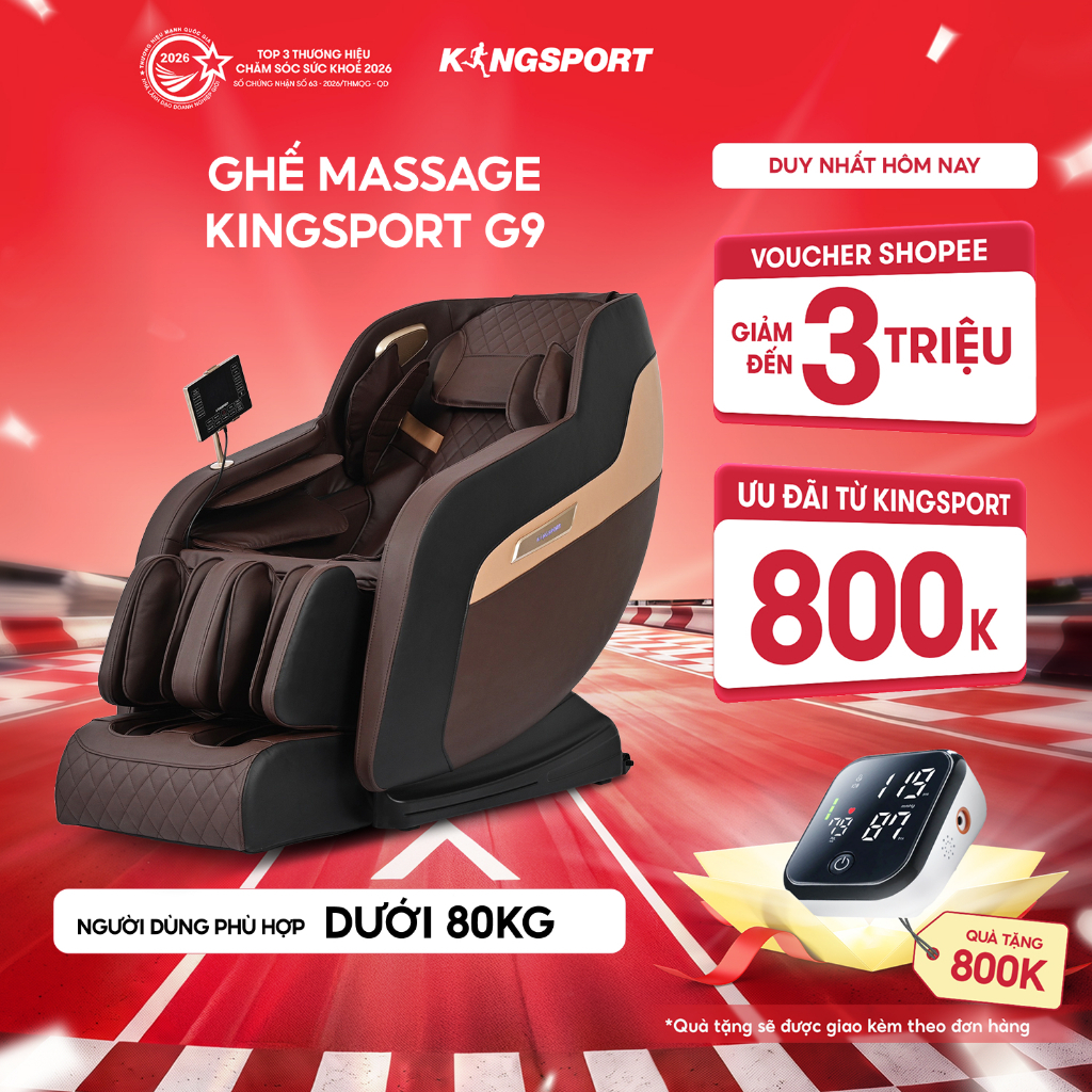CHỈ GIAO MIỀN BẮC | Ghế Massage Kingsport Standard G9 Công Nghệ Làm Ấm Warmtech, Điều Khiển Bằng Giọng Nói