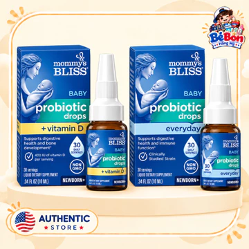 Men Vi Sinh Mommy's Bliss Baby Probiotic Drops 10ml Cho Bé Sơ Sinh – Everyday / + Vitamin D3 400IU