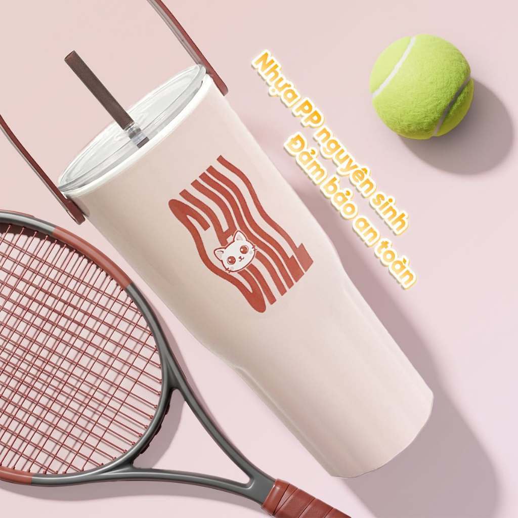 Bình Chill giữ nhiệt 1L Tân Lập Thành, ly đựng nước có quai xách nhựa PP an toàn màu pastel xinh xắn | BigBuy360 - bigbuy360.vn