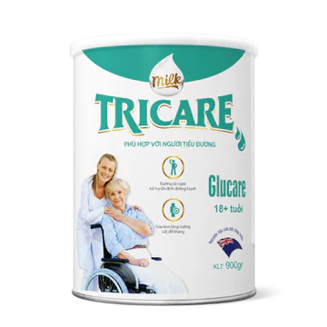 Sữa bột TRICARE Glucare Dinh Dưỡng Cho Người Tiểu Đường Người Có Nguy Cơ Bị Tiểu Đường (lon 900 gr)