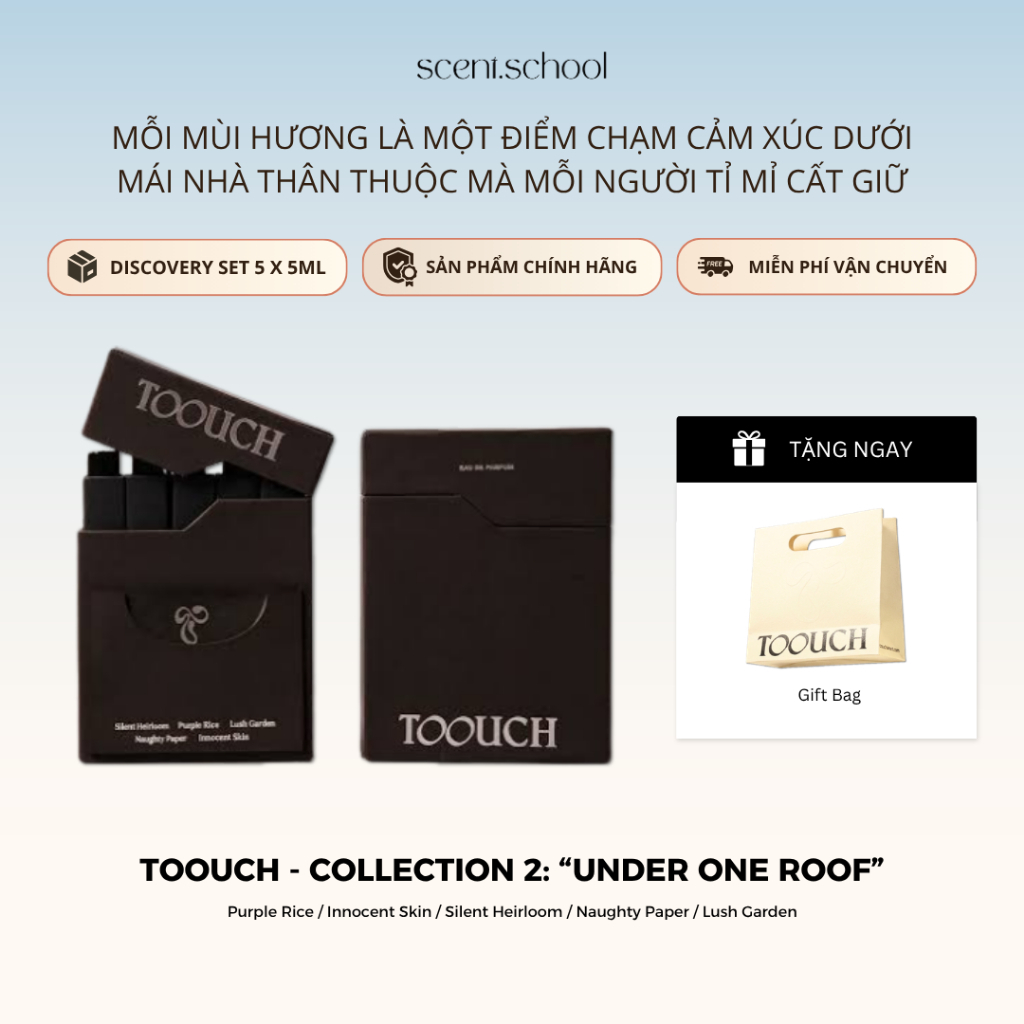 Toouch Discovery Set Collection 2 - Under One Roof - Nước Hoa Mini Size 5 Mùi Hương | Scent.school Perfume |