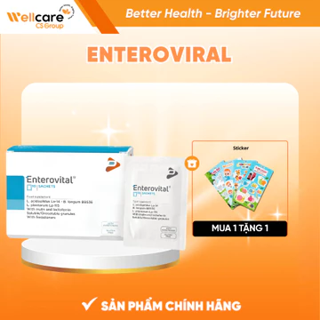 Men vi sinh Enterovital Hộp 10 gói [Chính Hãng Italy] Bổ sung 10 tỷ lợi khuẩn cân bằng hệ vi sinh đường ruột
