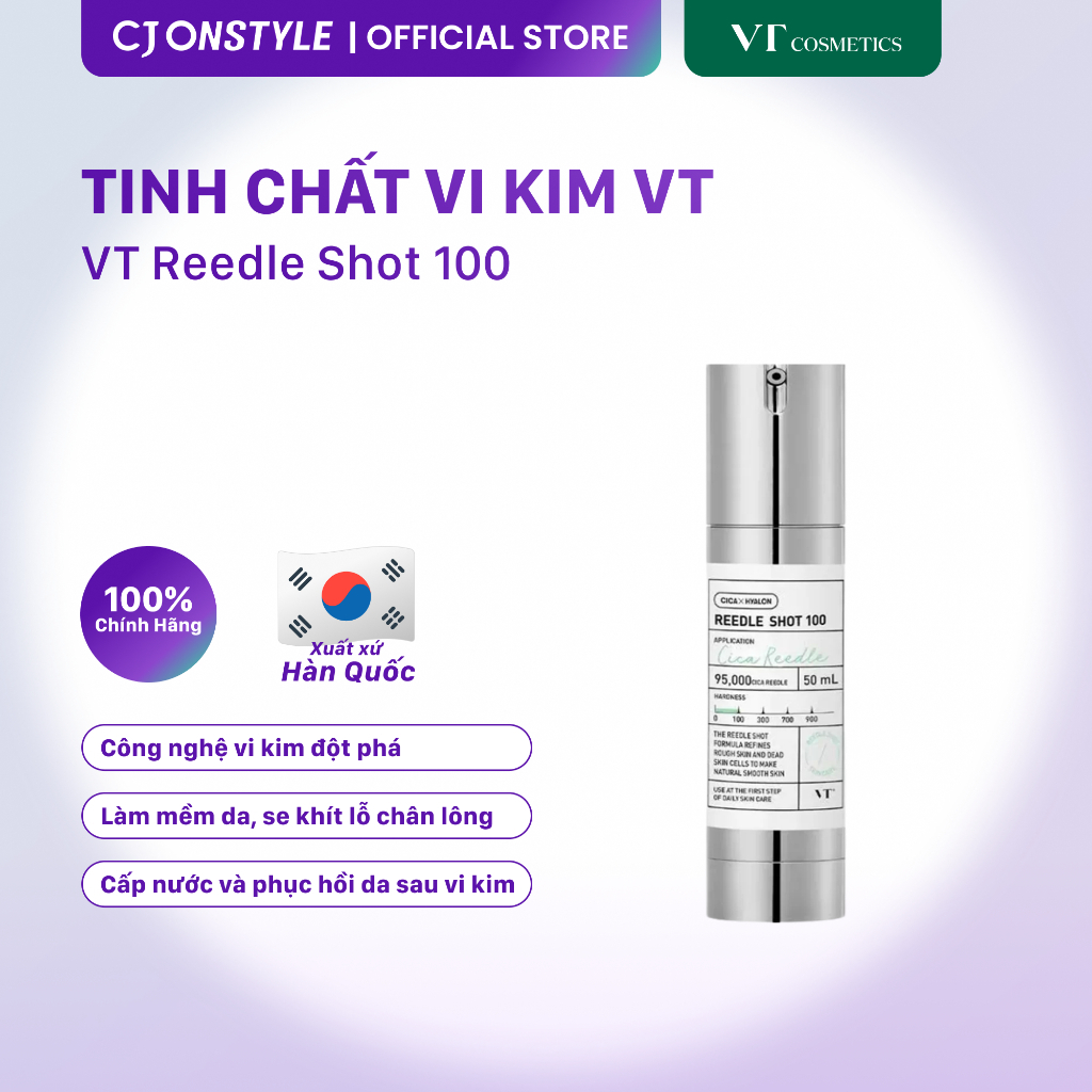 Tinh Chất Vi Kim VT REEDLE SHOT 100 Và 300 Tái Tạo Da Phục Hồi Căng Bóng 50ml