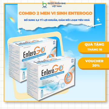Combo 2 hộp Men Vi Sinh ENTEROGO Bổ Sung 3,5 Tỷ Lợi Khuẩn, Hỗ Trợ Cân Bằng Hệ Vi Sinh Đường Ruột