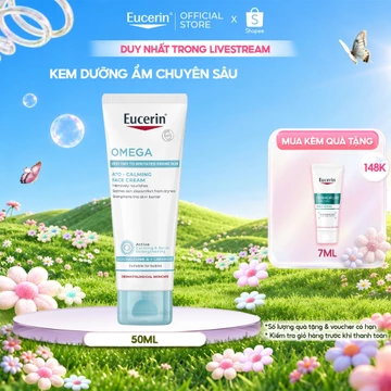 [Hannah x Eucerin] Kem dưỡng ẩm chuyên sâu, tái tạo da nhạy cảm Eucerin AtoControl Face Cream 50ml