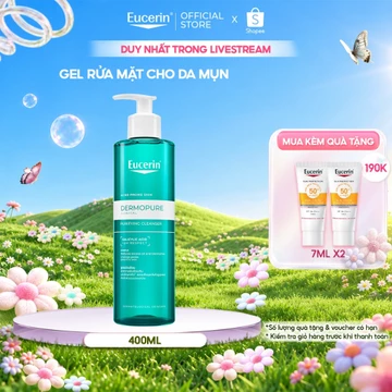 [Hannah x Eucerin] Gel rửa mặt Eucerin® DermoPure Clinical Purifying Cleanser 400ml
