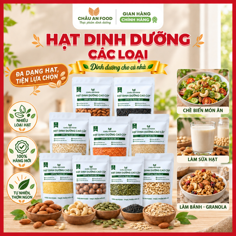 Hạt Dinh Dưỡng Các Loại, Hạt Đậu Làm Sữa Hạt, Hạt Ăn Dặm Nấu Cháo Cho Bé, Làm Ngũ Cốc