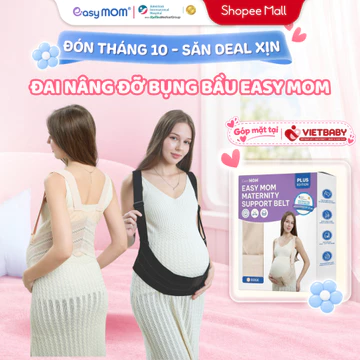 [DEAL AIH] Easy MOM Đai Nâng Bụng Bầu Co Giãn 4 Chiều, Đỡ Nặng Lưng Hông, Chống Xệ & Rạn Da Cho Mẹ Bầu