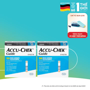 Bộ 2 Hộp Que Thử Đường Huyết ACCU-CHEK Guide Mỗi Hộp 50 Que Thử Đường Huyết