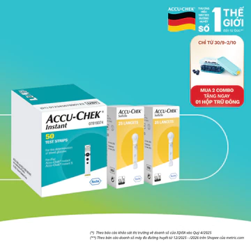 Combo 50 Que Thử Đường Huyết ACCU-CHEK Instant & 50 Kim Lấy Máu ACCU-CHEK SoftClix