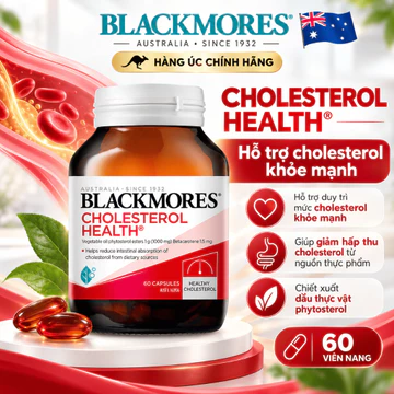 Viên Uống Blackmores Cholesterol Health 60 Viên – Hỗ Trợ Giảm Hấp Thu Cholesterol