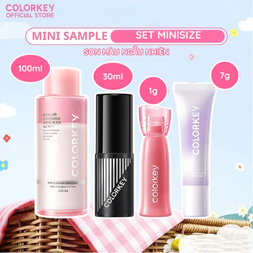 [QUÀ TẶNG KHÔNG BÁN] Set Makeup Mini COLORKEY Xịt khoá 30ml & Son Watery Tint 1g & Kem Lót 7g & Nước Tẩy Trang 100ml
