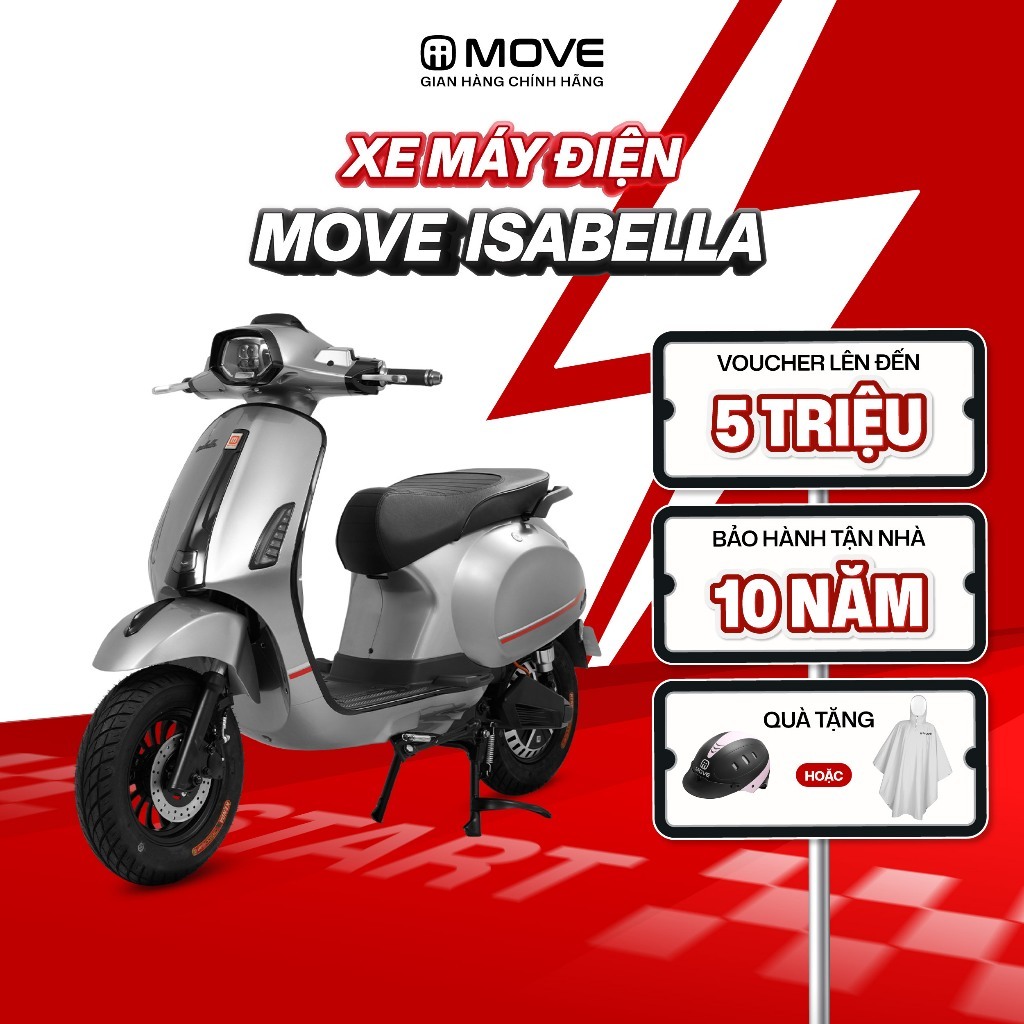 [GIAO MIỀN TRUNG & MIỀN NAM] Xe máy điện MOVE ISABELLA  - Đi tới 90km/sạc - sinh viên, nhân viên văn phòng