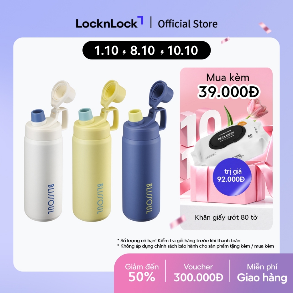 Bình giữ nhiệt LocknLock Blissoul Ultra- Light Active Tumbler LHC4458 thép không gỉ 316 dung tích 700ml