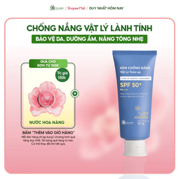 Kem Chống Nắng Vật Lý Nâng Tông Tone Up SPF50 PA+++ Chống Nắng Dưỡng Sáng Bảo Vệ Da Cho Da Nhạy Cảm Cỏ Mềm 60g