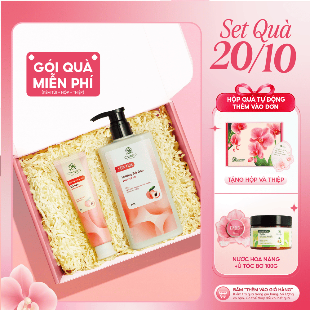 [Set Quà Tặng 20/10] Combo Sữa Tắm & Kem Dưỡng Da Tay Cỏ Mềm | Quà tặng ny, vợ, mẹ, cô giáo