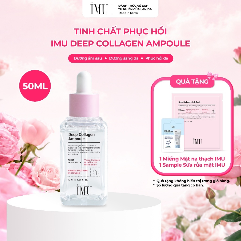 Tinh Chất Serum Phục Hồi IMU Deep Collagen Ampoule Cấp Ẩm Sâu Đa Tầng & Phục Hồi Da Tổn Thương 50ml